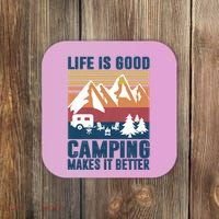Camping Gifts For Camper Camping Makes It Better Coaster thumb 0