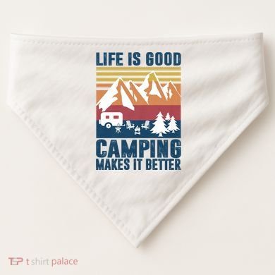 Camping Gifts For Camper Camping Makes It Better USA-Made Doggie Bandana