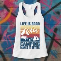 Camping Gifts For Camper Camping Makes It Better Women's Tank Top thumb 3