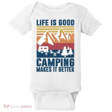 Camping Gifts For Camper Camping Makes It Better Baby Bodysuit