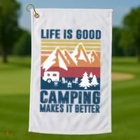 Camping Gifts For Camper Camping Makes It Better Golf Towel thumb 1