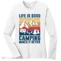 Camping Gifts For Camper Camping Makes It Better Women's Long Sleeve Shirt thumb 0