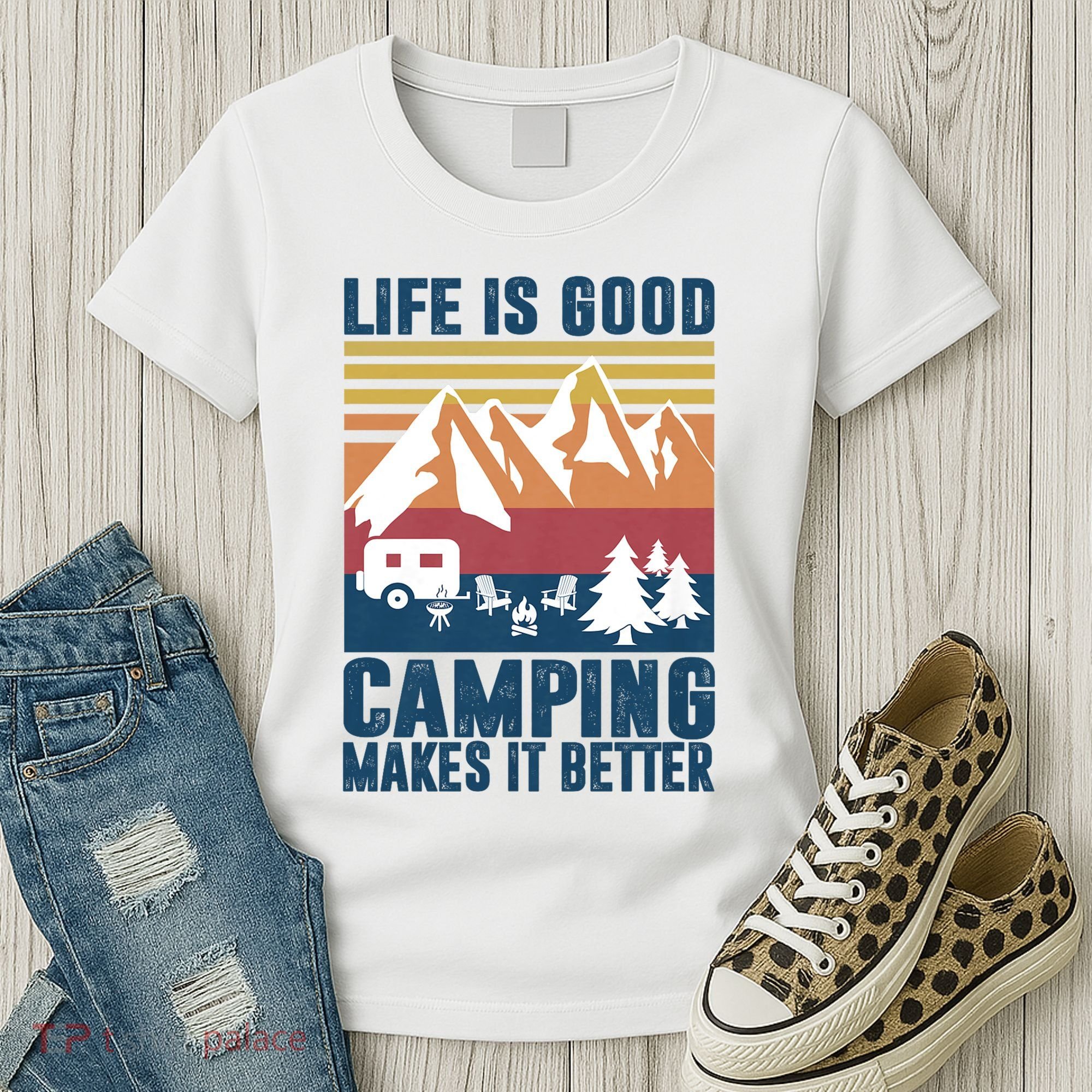 Camping Gifts For Camper Camping Makes It Better Women's T-Shirt