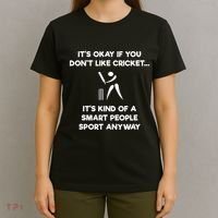 Cricket Game Funny Smart Player T-Shirt thumb 4