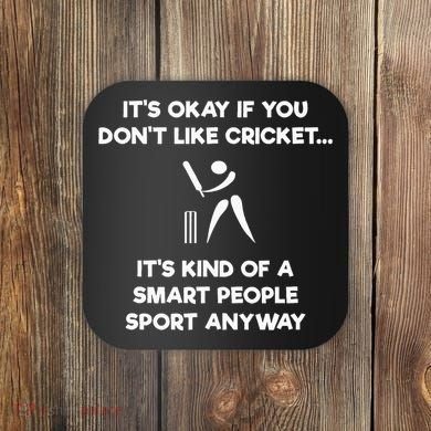 Cricket Game Funny Smart Player Coaster