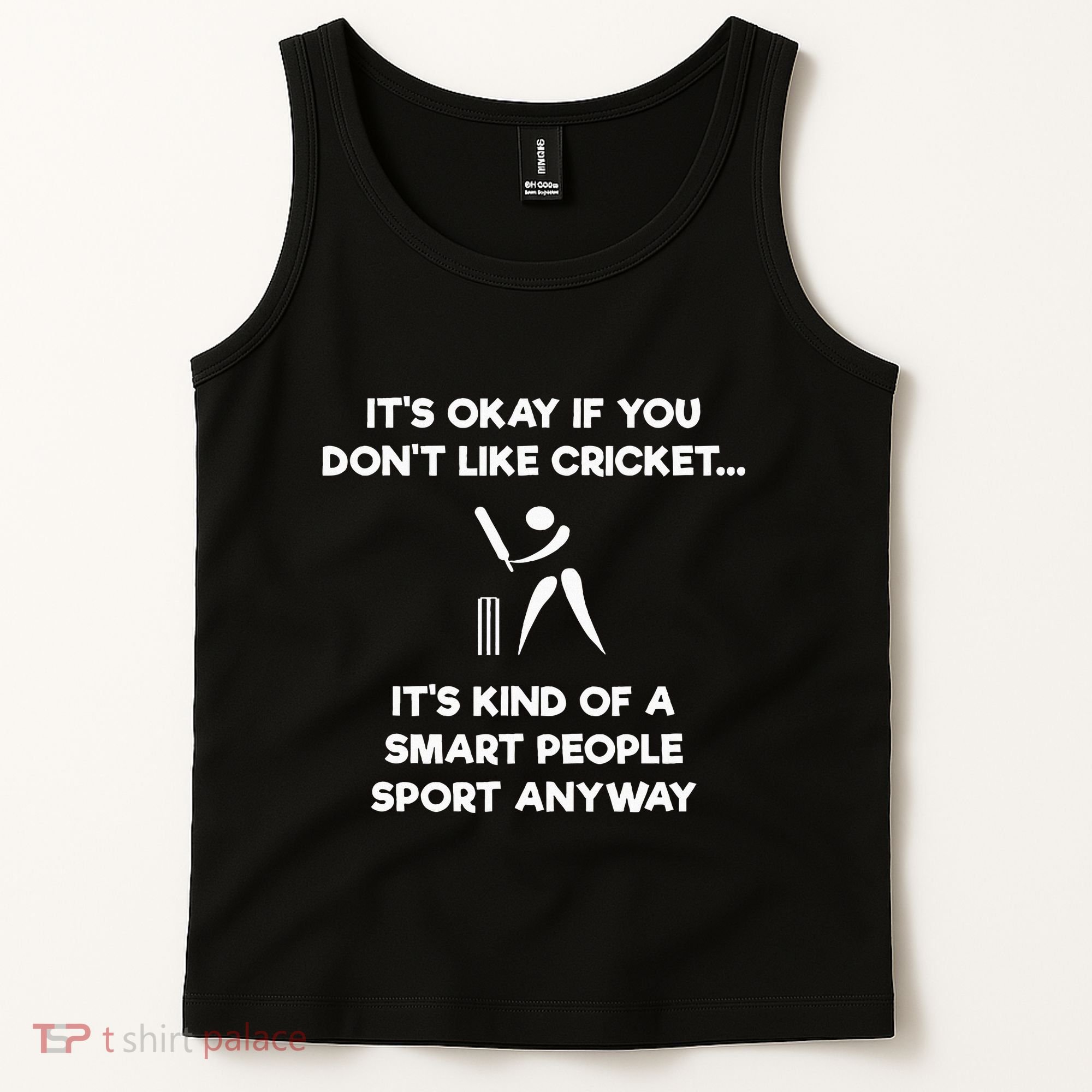 Cricket Game Funny Smart Player Tank Top