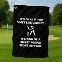 Cricket Game Funny Smart Player Golf Towel thumb 1