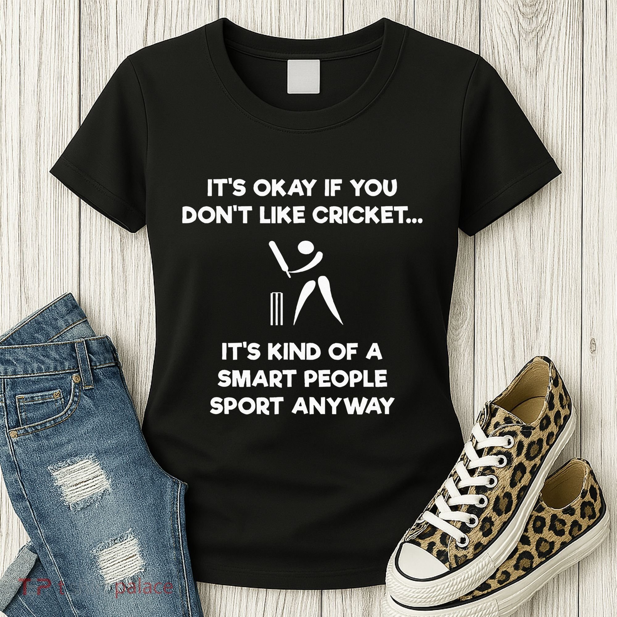 Cricket Game Funny Smart Player Women's T-Shirt