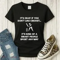 Cricket Game Funny Smart Player Women's T-Shirt thumb 3