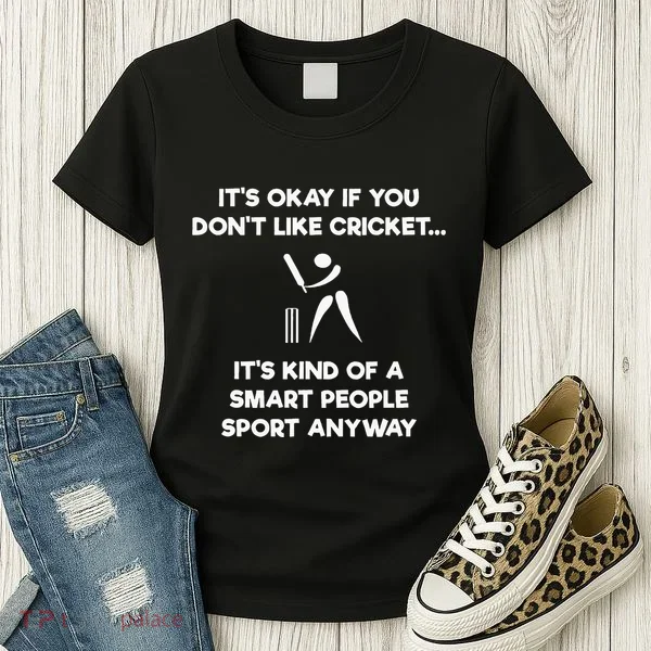 Cricket Game Funny Smart Player Women's T-Shirt