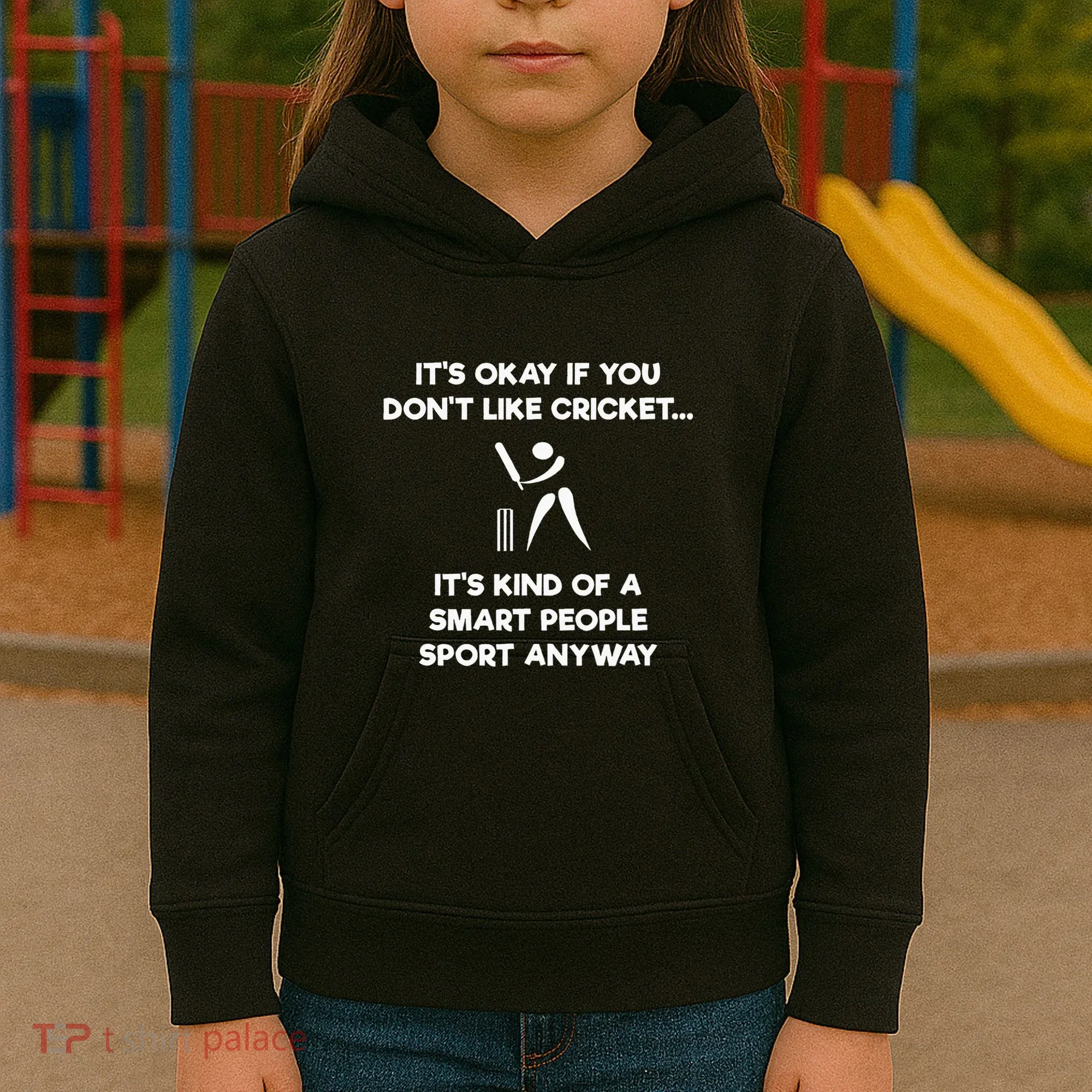 Cricket Game Funny Smart Player Kids Hoodie