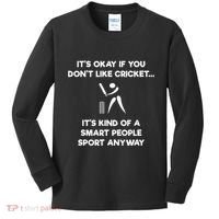 Cricket Game Funny Smart Player Kids Long Sleeve Shirt thumb 0