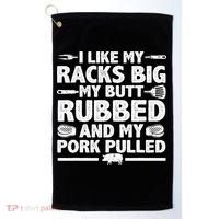 Cool Grilling For Pork Rub Smoking Bbq Meat Smoker Golf Towel thumb 0