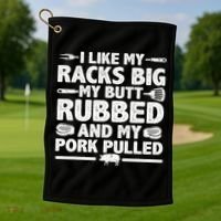 Cool Grilling For Pork Rub Smoking Bbq Meat Smoker Golf Towel thumb 1