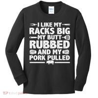 Cool Grilling For Pork Rub Smoking Bbq Meat Smoker Kids Long Sleeve Shirt thumb 0