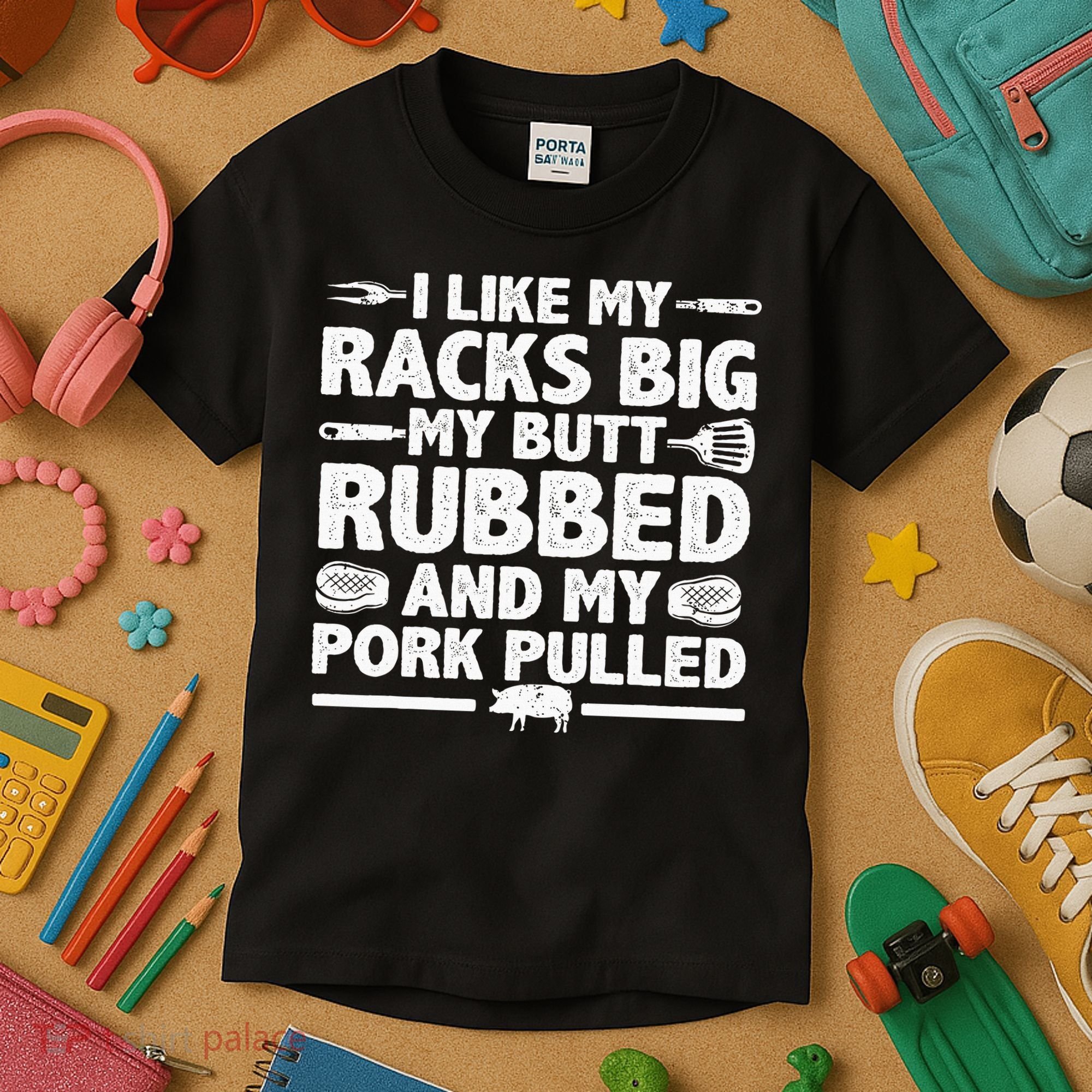 Cool Grilling For Pork Rub Smoking Bbq Meat Smoker Kids T-Shirt