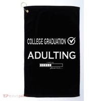 College Graduation Funny Graduate School Golf Towel thumb 0