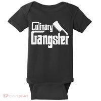 Culinary Gangster Funny Restaurant Cook Chef Baby Bodysuit thumb 0