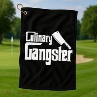 Culinary Gangster Funny Restaurant Cook Chef Golf Towel thumb 1