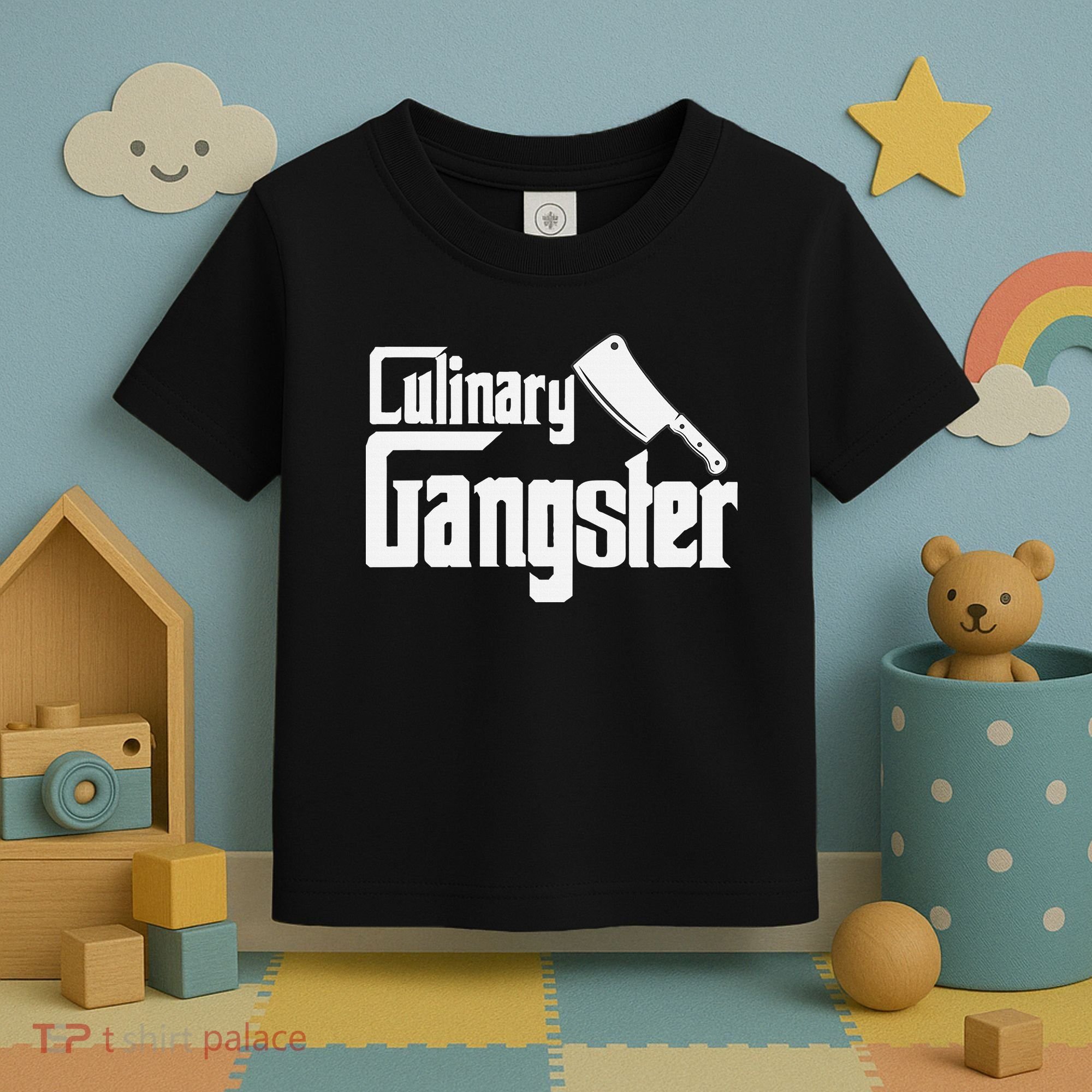 Culinary Gangster Funny Restaurant Cook Chef Toddler T-Shirt