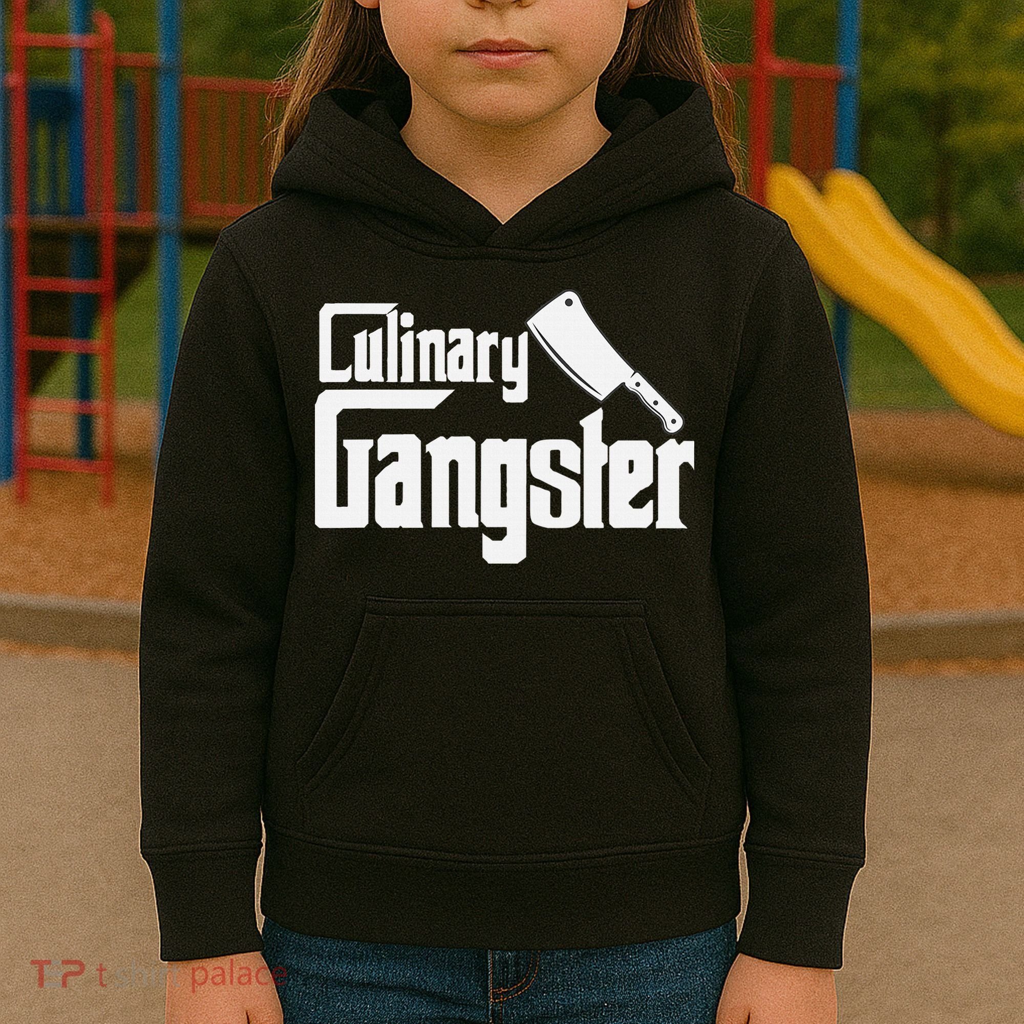 Culinary Gangster Funny Restaurant Cook Chef Kids Hoodie