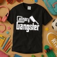 Culinary Gangster Funny Restaurant Cook Chef Kids T-Shirt thumb 3