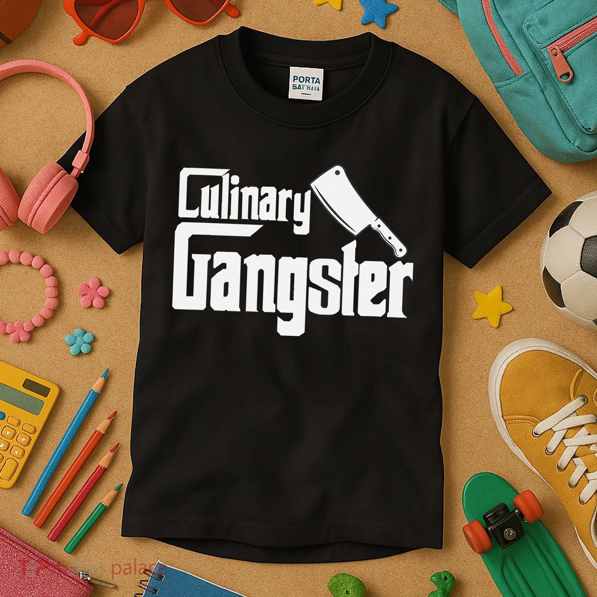 Culinary Gangster Funny Restaurant Cook Chef Kids T-Shirt