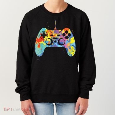 Colorful Gamer Graphic Gaming Controller Graphic Women's Sweatshirt
