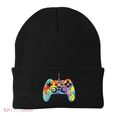 Colorful Gamer Graphic Gaming Controller Graphic Beanie