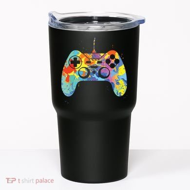 Colorful Gamer Graphic Gaming Controller Graphic Tumbler