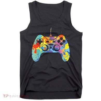 Colorful Gamer Graphic Gaming Controller Graphic Tank Top