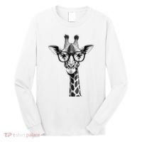 Cute Giraffe Graphic Casual Summer Funny Cool Animal Lover Long Sleeve Shirt thumb 0