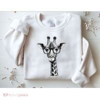Cute Giraffe Graphic Casual Summer Funny Cool Animal Lover Sweatshirt thumb 2