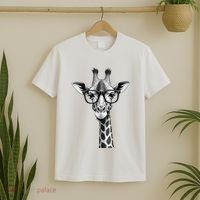 Cute Giraffe Graphic Casual Summer Funny Cool Animal Lover T-Shirt thumb 2