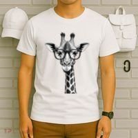 Cute Giraffe Graphic Casual Summer Funny Cool Animal Lover T-Shirt thumb 6
