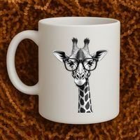 Cute Giraffe Graphic Casual Summer Funny Cool Animal Lover Coffee Mug thumb 2