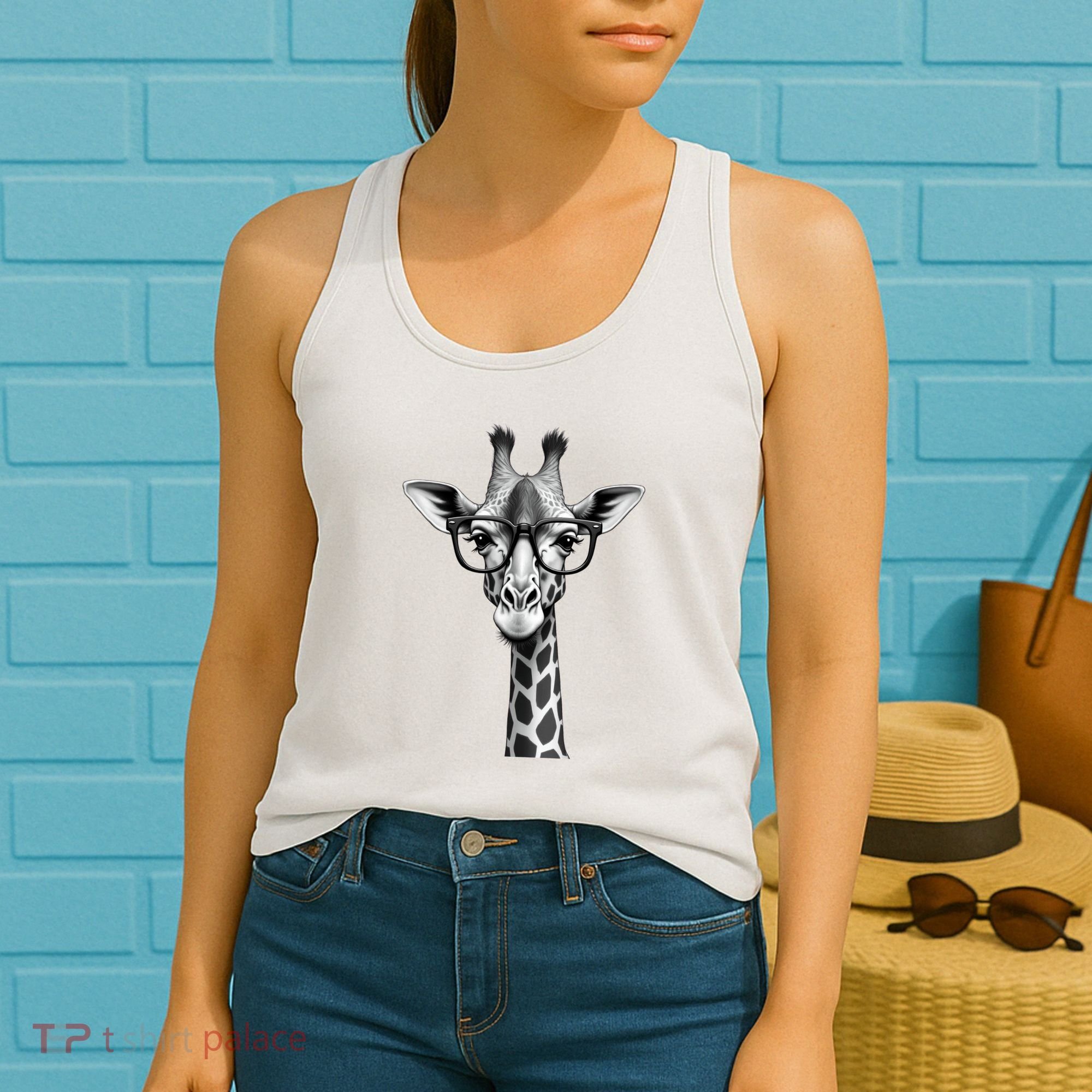 Cute Giraffe Graphic Casual Summer Funny Cool Animal Lover Women's Tank Top