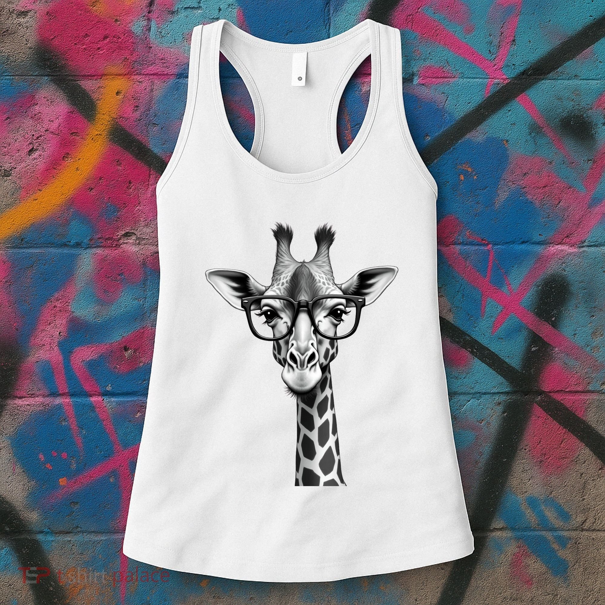 Cute Giraffe Graphic Casual Summer Funny Cool Animal Lover Women's Tank Top
