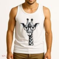 Cute Giraffe Graphic Casual Summer Funny Cool Animal Lover Tank Top thumb 3