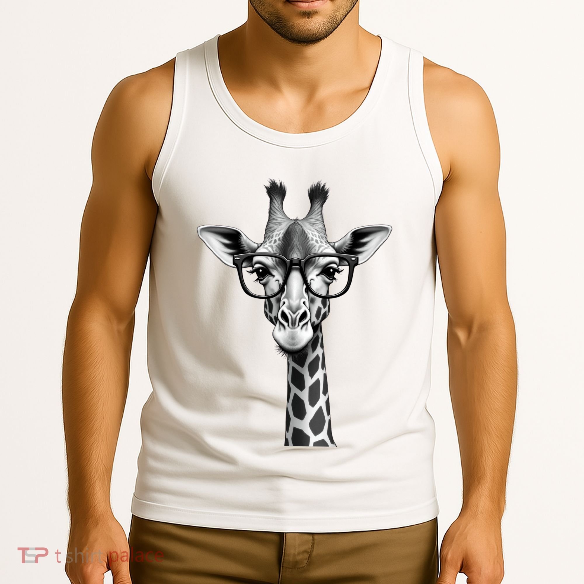 Cute Giraffe Graphic Casual Summer Funny Cool Animal Lover Tank Top