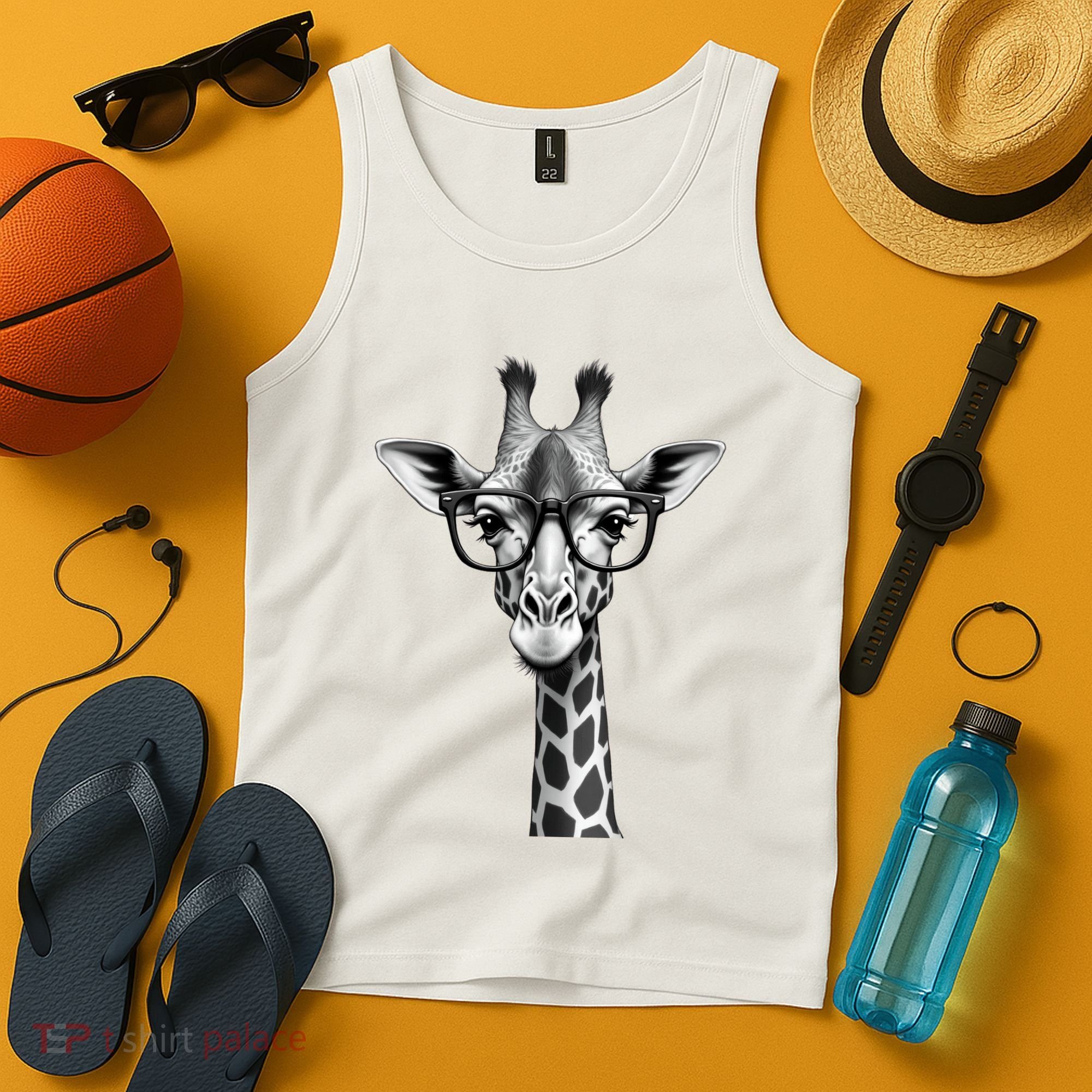 Cute Giraffe Graphic Casual Summer Funny Cool Animal Lover Tank Top