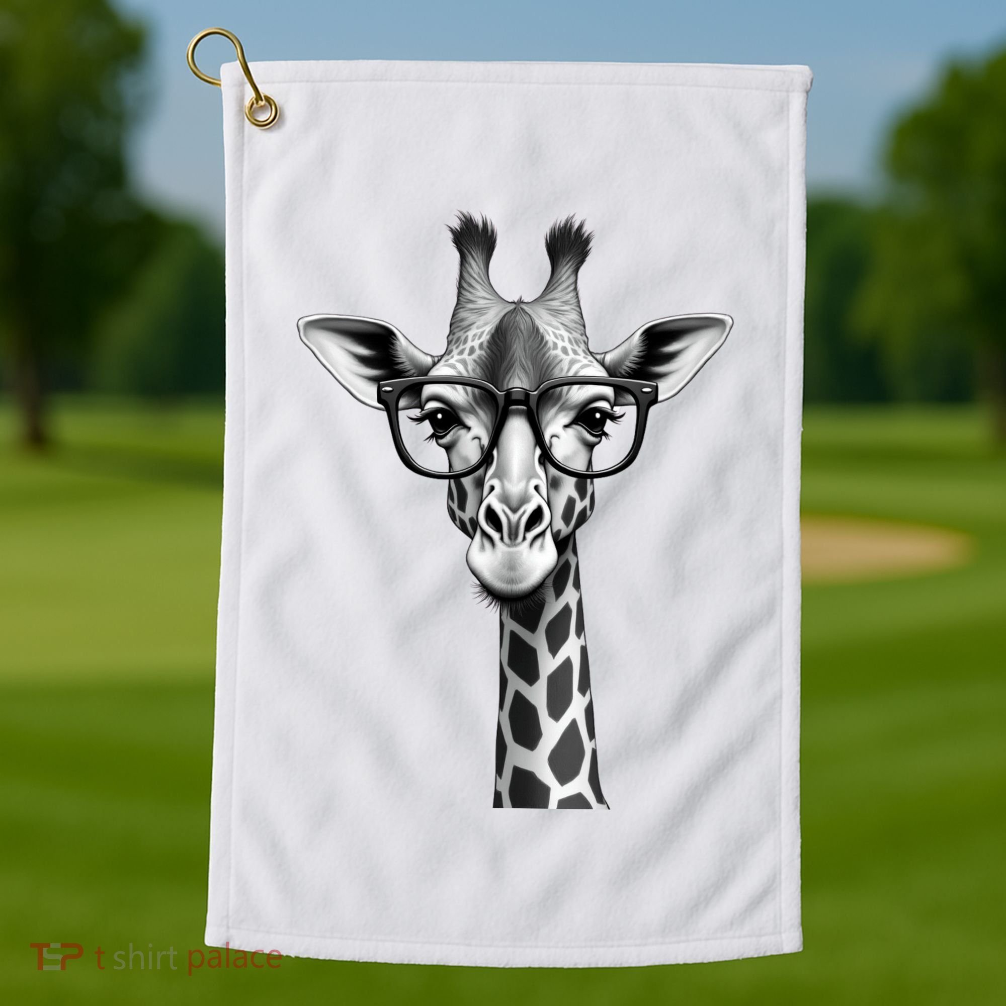 Cute Giraffe Graphic Casual Summer Funny Cool Animal Lover Golf Towel