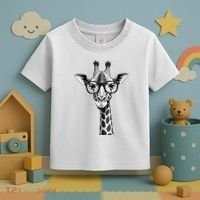 Cute Giraffe Graphic Casual Summer Funny Cool Animal Lover Toddler T-Shirt thumb 3