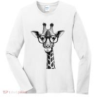 Cute Giraffe Graphic Casual Summer Funny Cool Animal Lover Women's Long Sleeve Shirt thumb 0