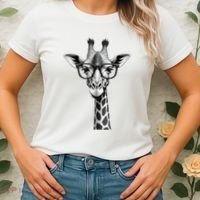 Cute Giraffe Graphic Casual Summer Funny Cool Animal Lover Women's T-Shirt thumb 2