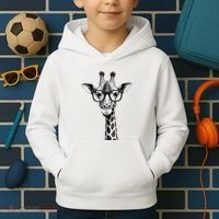 Cute Giraffe Graphic Casual Summer Funny Cool Animal Lover Kids Hoodie thumb 2