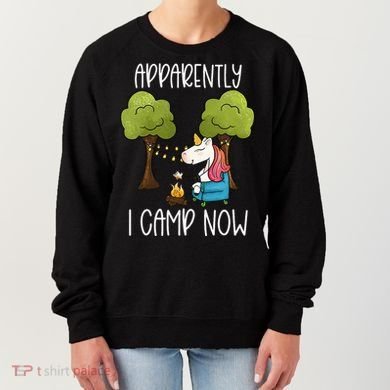 Childrens Glamping Gear Unicorn Camping Stuff Campfire Smore Women's Sweatshirt