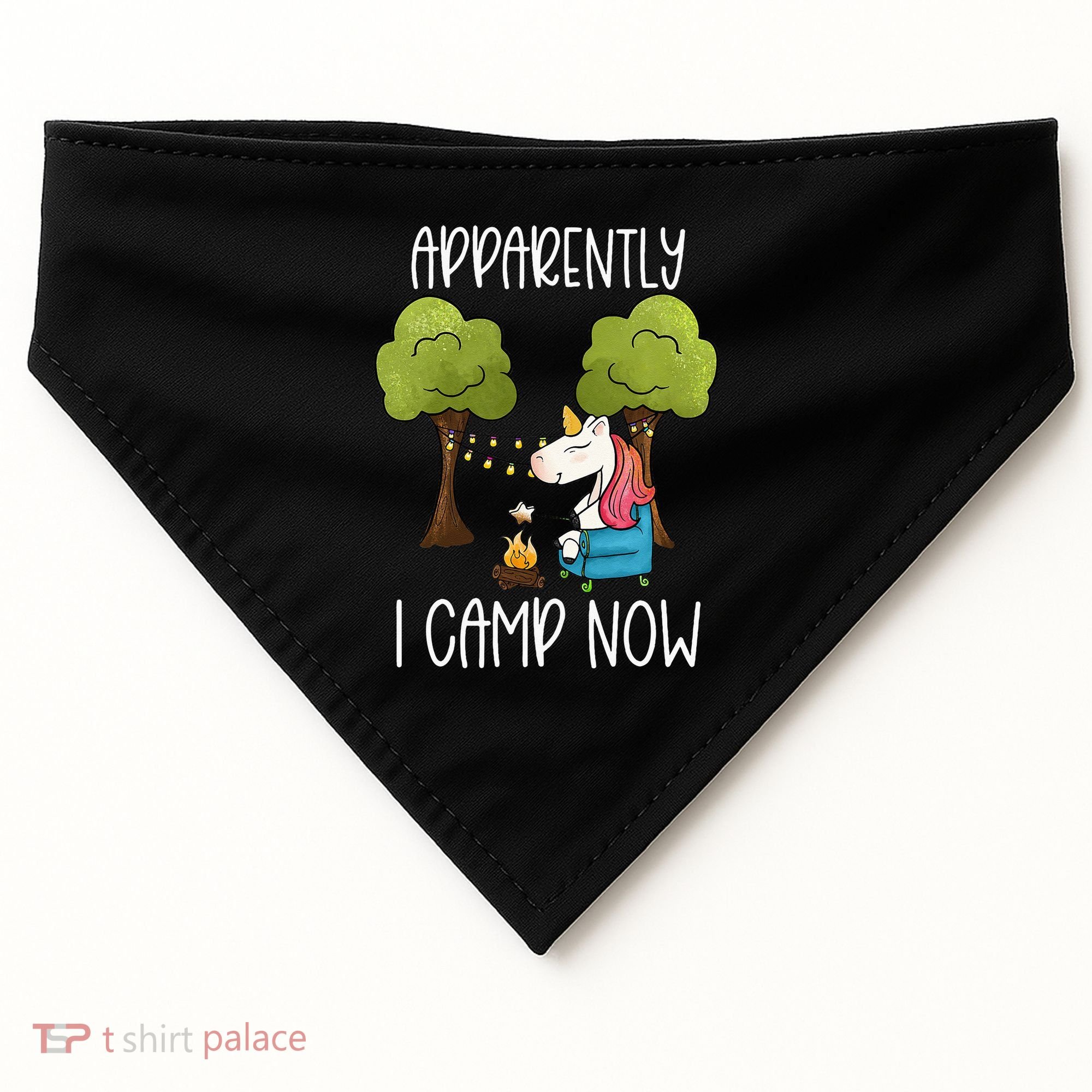 Childrens Glamping Gear Unicorn Camping Stuff Campfire Smore USA-Made Doggie Bandana
