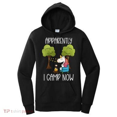 Childrens Glamping Gear Unicorn Camping Stuff Campfire Smore Women's Hoodie