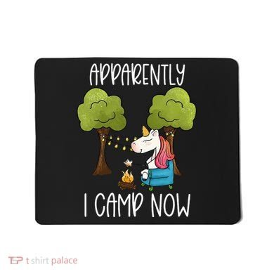 Childrens Glamping Gear Unicorn Camping Stuff Campfire Smore Mousepad